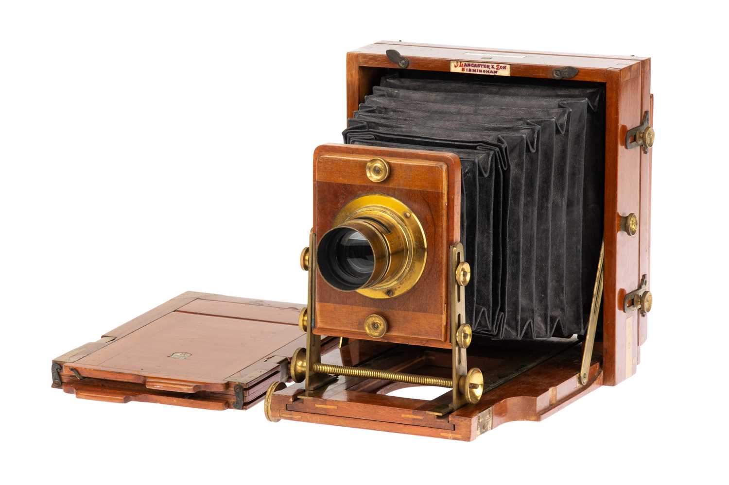 Lot 249 - A J. Lancaster & Son 'The 1894 Instantograph Patent' Half Plate Mahogany Camera