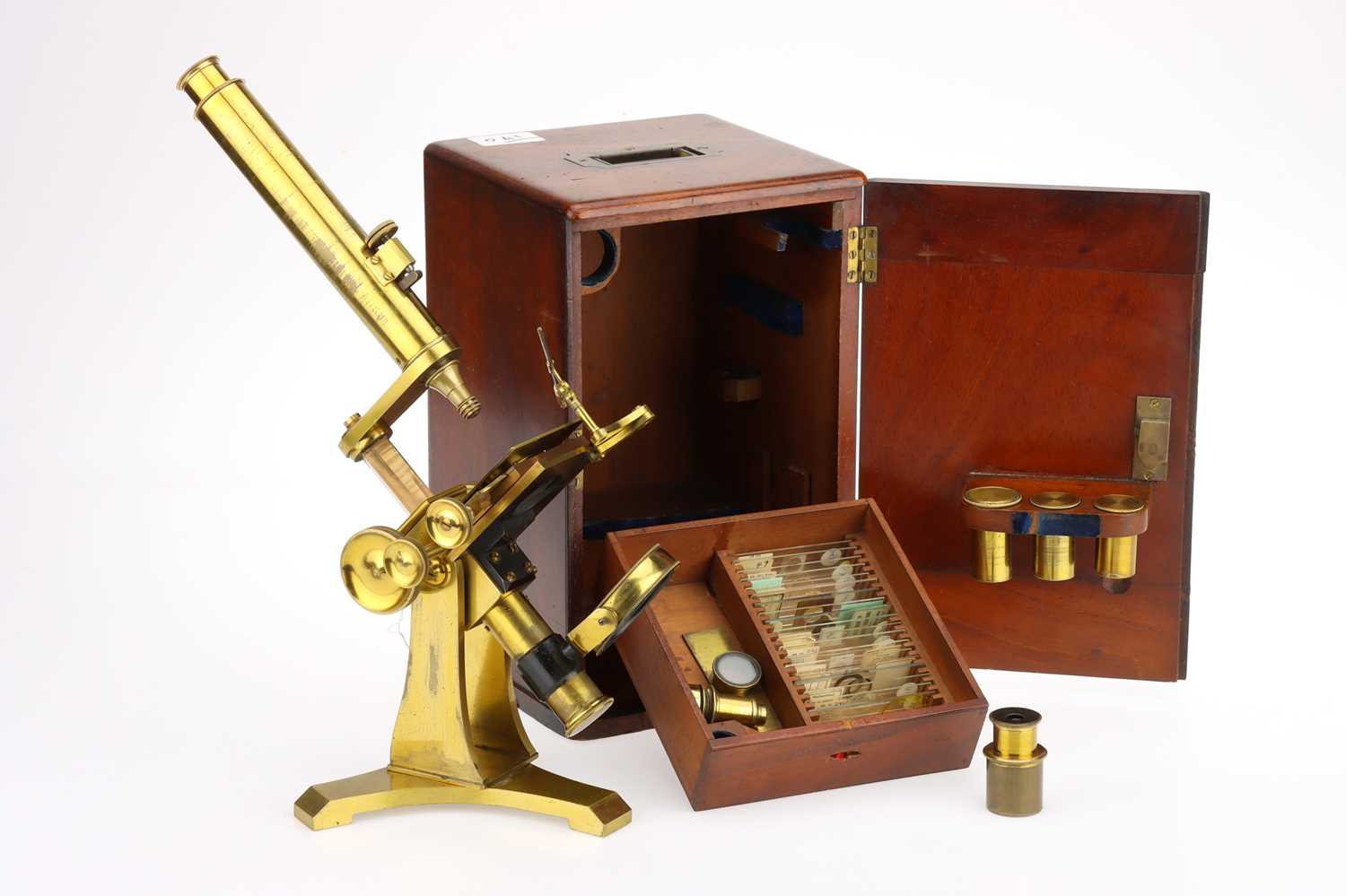 Lot 354 - A Victorian Compound Microscope