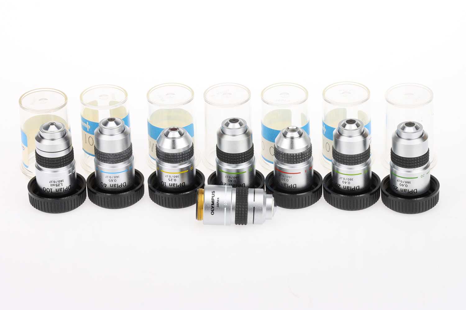 Lot 379 - 8 Olympus Microscope Objectives, DPlan