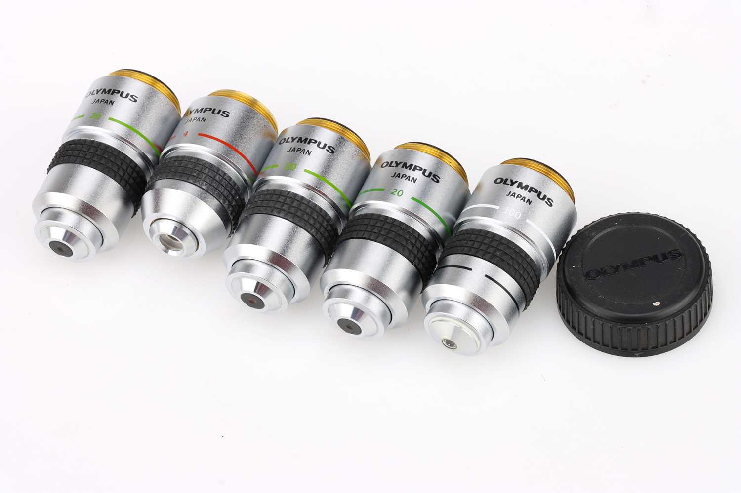 Lot 379 8 Olympus Microscope Objectives, DPlan