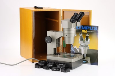 Lot 348 - Olympus VM Microscope with 7 Objectives