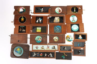 Lot 485 - Collection of Mechanical and Slip Magic Lantern Slides