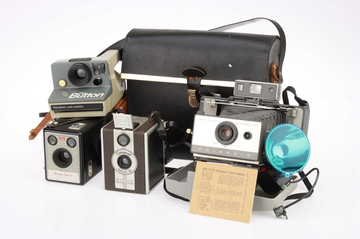 Lot 173 - A Selection of Box & Instant Type Cameras,