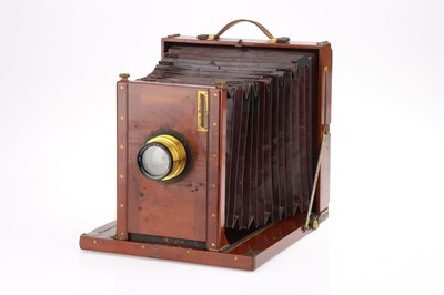 Lot 230 - A G. Hare Patent 8x10 Double Extension Mahogany & Brass Field Camera