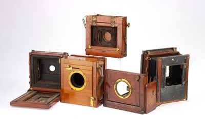 Lot 231 - A Selection of Mahogany & Brass Cameras