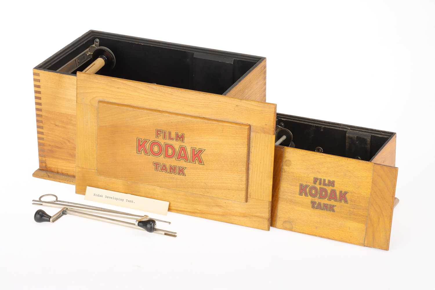 Lot 470 - Two Wooden Kodak Film Developing Tanks