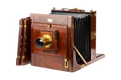 Lot 259 - A Fine Ross Mahogany & Brass 10x12" Tailbaord Camera