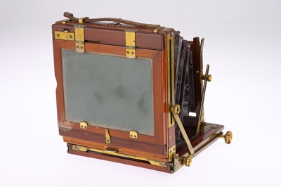 Lot 385 - A W. Watson & Sons Quarter Plate Mahogany & Brass Field Camera