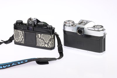 Lot 239 - An Olympus OM-2 MD and a Contaflex 35mm SLR Cameras