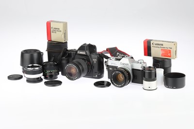 Lot 227 - A Canon EOS 3 and a Canon FTbn QL 35mm SLR Cameras