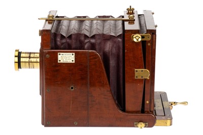 Lot 253 - A Meagher Whole Plate Mahogany & Brass Tailboard Camera