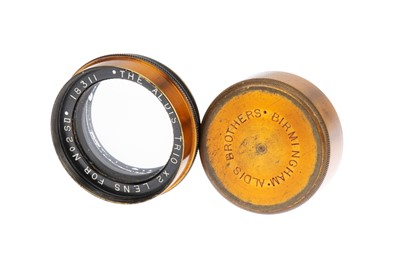 Lot 279 - An Aldis Brother's Trio No.2 Series II Brass Combination Lens