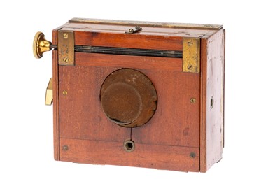 Lot 266 - An S. J. Levi & Co Minia Quarter Plate Mahogany & Brass Folding Camera