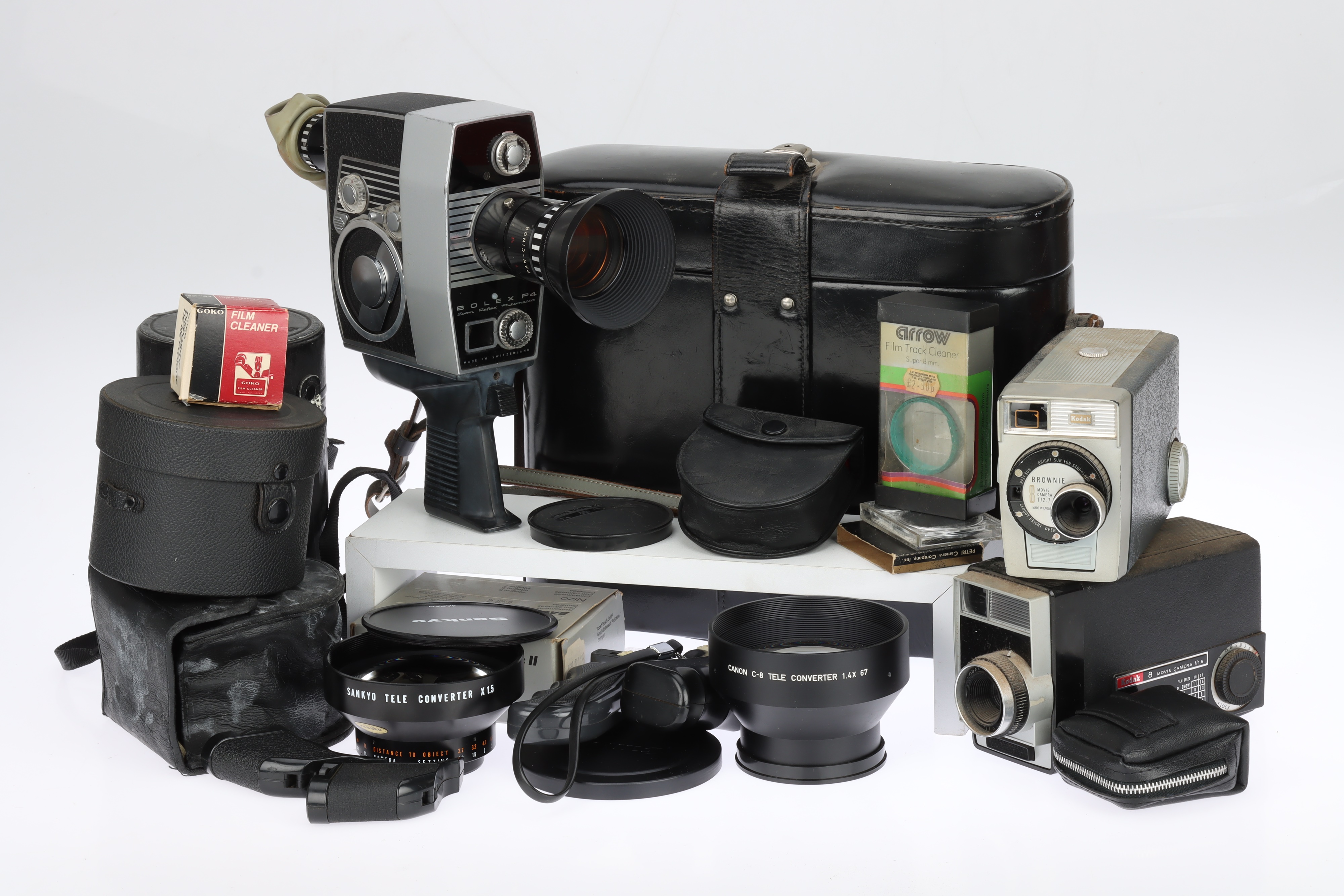 Lot 555 - A Paillard Bolex P4 and Other 8mm Cine Movie