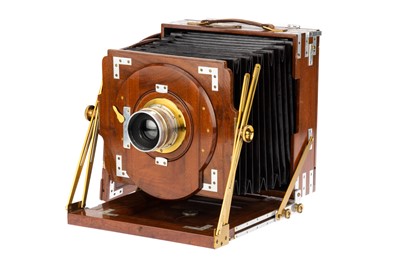 Lot 262 - A Fine Sanderson A-Pattern Mahogany & Aluminium Whole Plate Field Camera