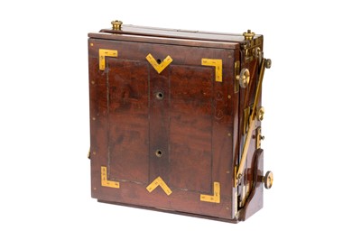 Lot 233 - An Adams & Co. Mahogany & Brass Whole Plate Tailboard Camera
