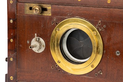 Lot 233 - An Adams & Co. Mahogany & Brass Whole Plate Tailboard Camera