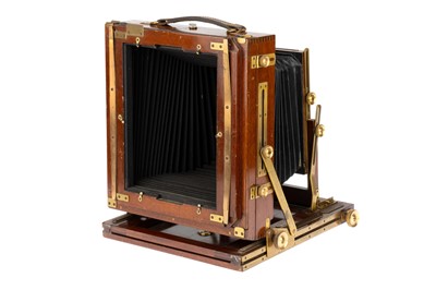 Lot 240 - A Gandolfi 8x10" Mahogany & Brass Field Camera