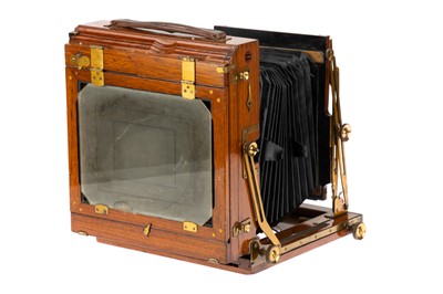 Lot 264 - A Sanderson Tropical Full Plate Mahogany & Brass Field Camera