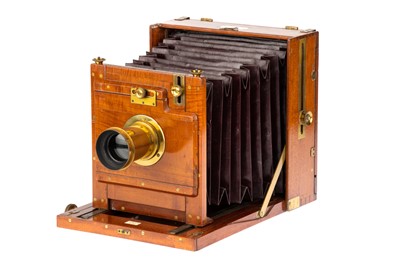 Lot 254 - A Perkenson Rayment Full Plate Mahogany & Brass Camera