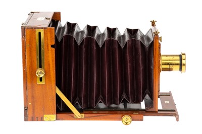 Lot 254 - A Perkenson Rayment Full Plate Mahogany & Brass Camera
