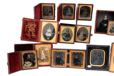 Lot 34 - Large Collection of Ambrotypes of Children