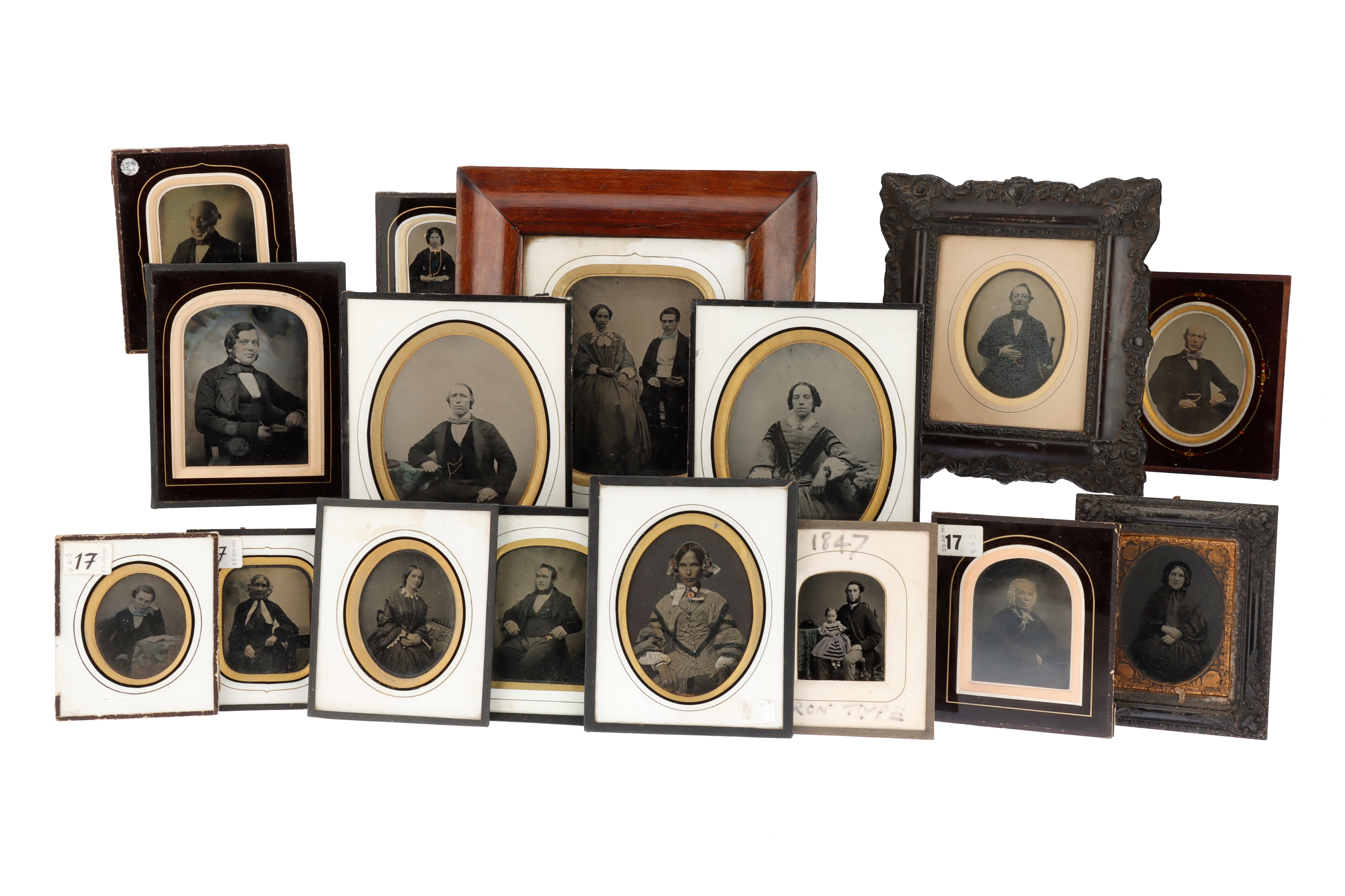 Lot 36 - Large Collection of Ambrotypes framed and