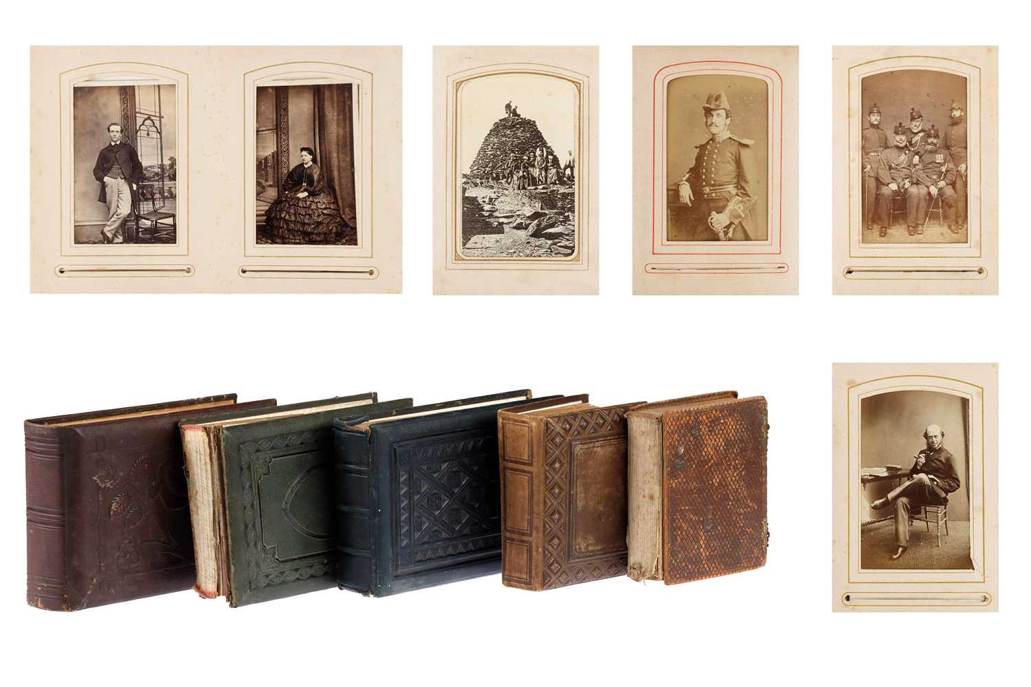 Lot 114 - Collection of Carte de Visite Albums, Some Military Interest.