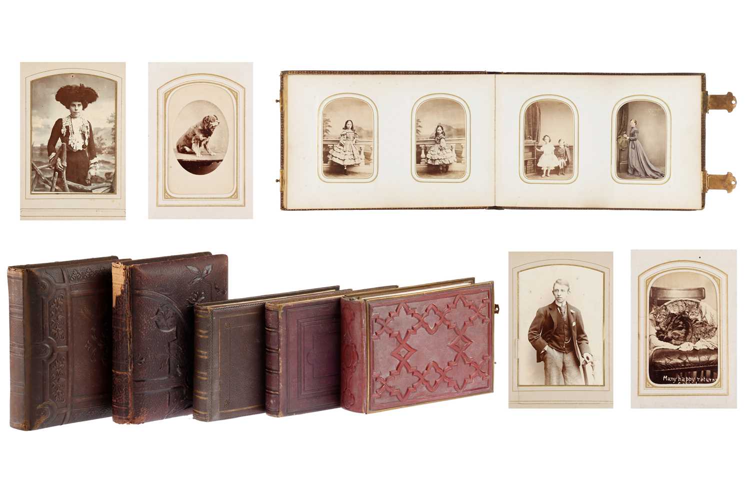 Lot 115 - Collection of 5 Carte de Visite Albums