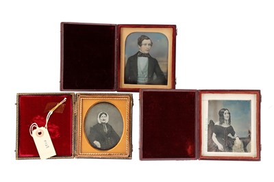 Lot 17 - 3 Sixth Plate Daguerreotypes in Cases