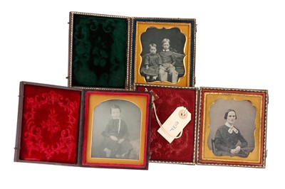 Lot 21 - 4 Sixth Plate Daguerreotypes in Cases