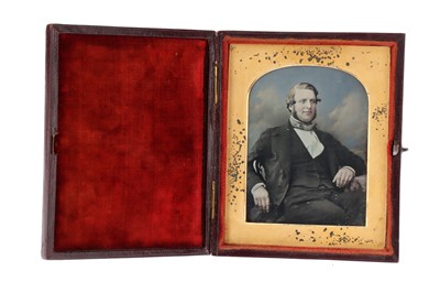 Lot 22 - Quarter plate Coloured Daguerreotype of a Gentleman