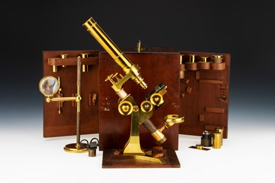 Lot 104 - A Large No.2 Model Microscope By A. Ross