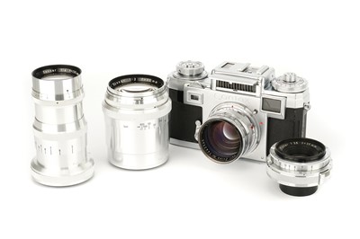 Lot 310 - A Zeiss Ikon Contax IIIa Rangefinder Outfit