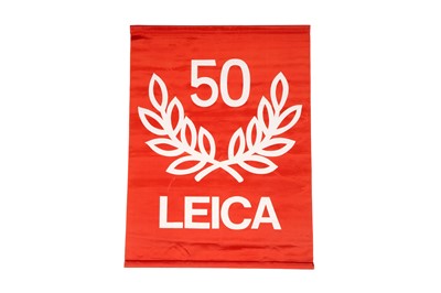 Lot 78 - A Leica 50th Anniversary Silk Banner
