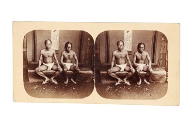 Lot 137 - Rossier Stereoview of Japanese Workmen in Summer Costume