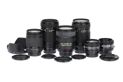 Lot 94 - A Group of Nikon AF Nikkor SLR Lenses