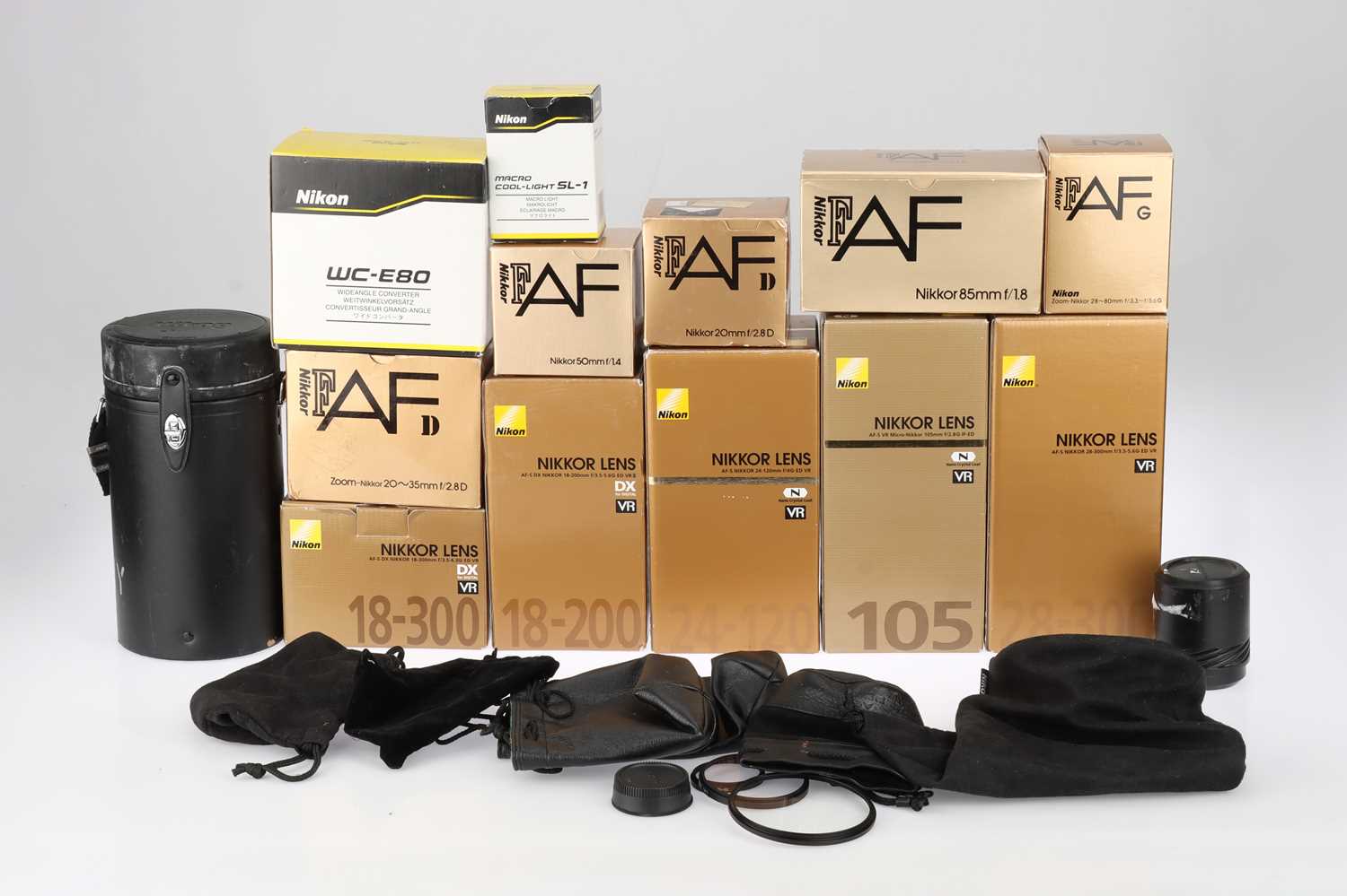 Lot 429 - A Selection of Nikon Lens Boxes