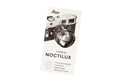 Lot 68 - A Leitz Noctilux f/1.2 50mm Lens Brochure
