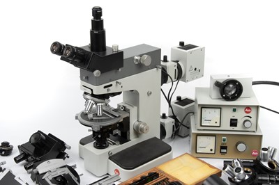 Lot 103 - A Very Well Equipped Leitz Orthoplan Trinocular Microscope