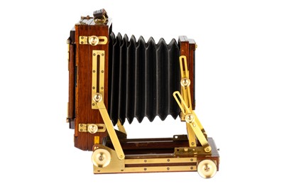 Lot 240 - A Gandolfi 5x4" Mahogany & Brass Field Camera