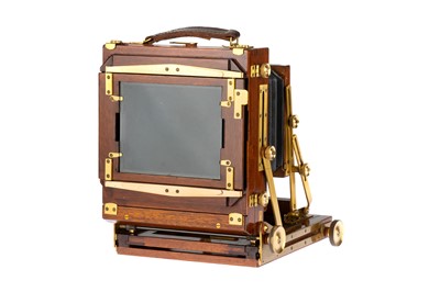 Lot 240 - A Gandolfi 5x4" Mahogany & Brass Field Camera