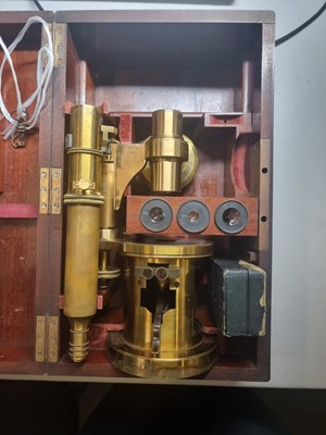 Lot 105 - A French Drum Microscope By Nachet