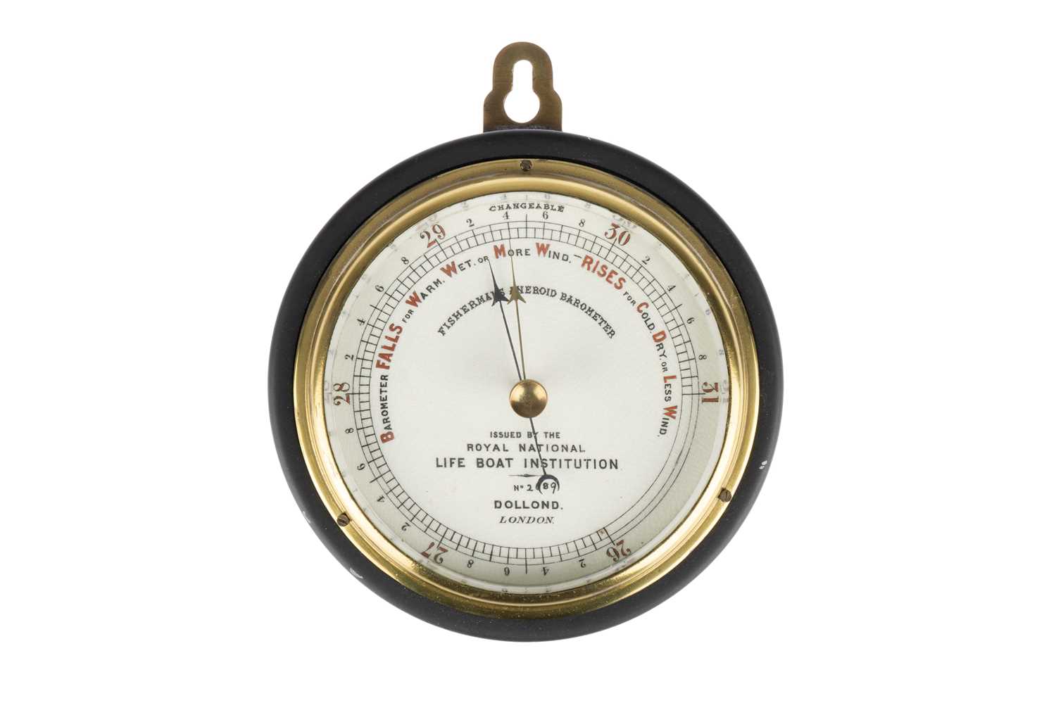Number Barometer Lot 175 - Fishermans Aneroid Barometer, Dollond,