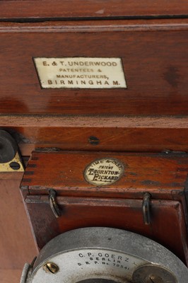 Lot 467 - An Underwood Instanto Half Plate Tailboard Camera