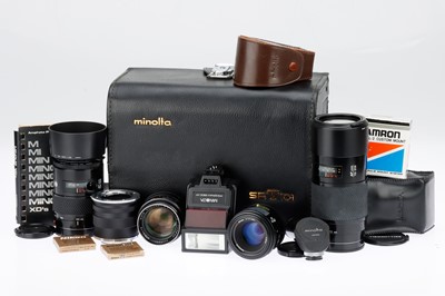 Lot 546 - A Group of Minolta SLR Lenses and Accessories