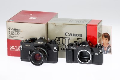 Lot 178 - A Canon EF and a Canon AL-1 QF 35mm SLR Cameras