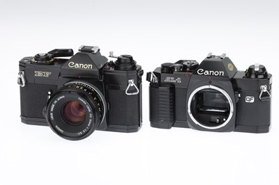 Lot 178 - A Canon EF and a Canon AL-1 QF 35mm SLR Cameras