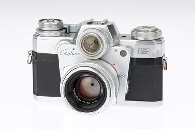 Lot 99 - A Zeiss Ikon Contarex Bulls-Eye 35mm SLR Camera with Lenses