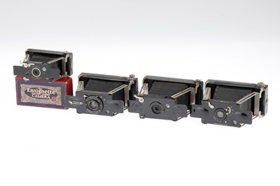 Lot 336 - Four Ensignette Folding Strut Cameras